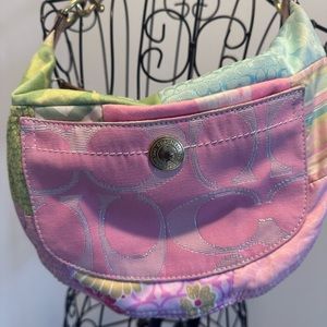 Classic! EUC -- Vintage Coach Hampton Pastel Patchwork Hobo Bag